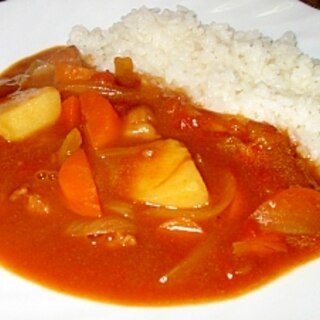 トマト煮込みカレーライス